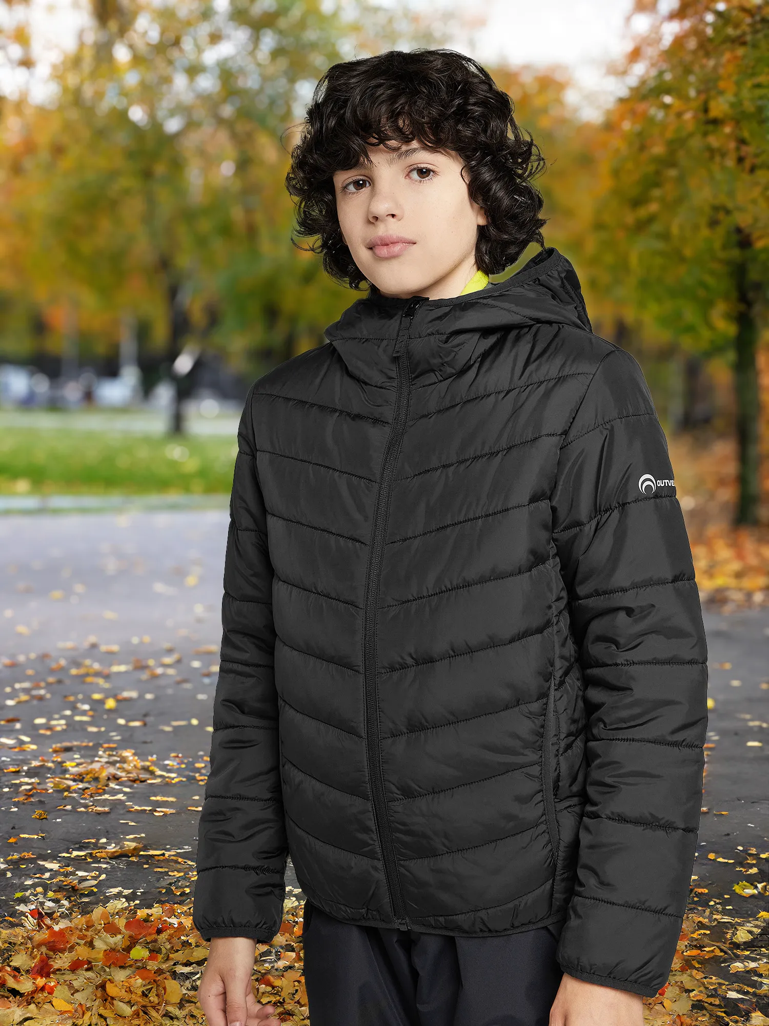 Куртка утепленная для мальчиков Outventure, черный, арт. 126605out-99
