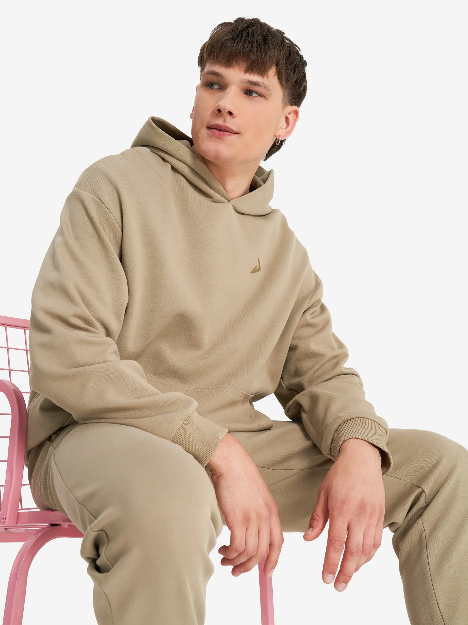 Худи оверсайз Demix, коричневый, арт. 128526dmx-t2