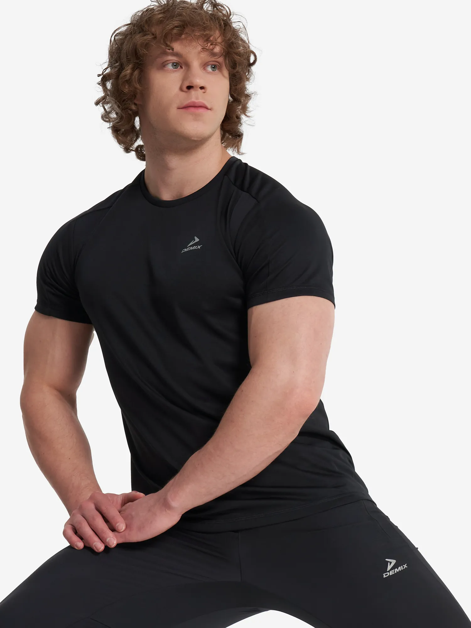 Футболка мужская Demix Baseline Running, черный, арт. 130171dmx-99