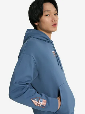 Худи мужское оверсайз FILA, синий, арт. 133298FLA-S4