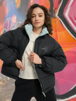 Пуховик двусторонний оверсайз Termit, черный, арт. 138989TRT-BQ