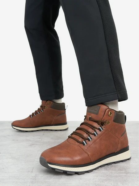 Ботинки утепленные мужские, коричневый, арт. 26833