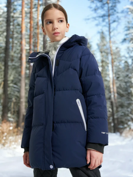 Пуховик для девочек Toread, голубой, арт. qaddam94119t3j-c03x