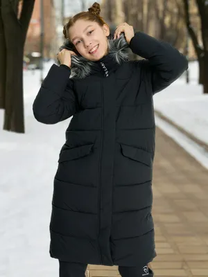 Пальто утепленное для девочек Northland, черный, арт. 130821N16-99