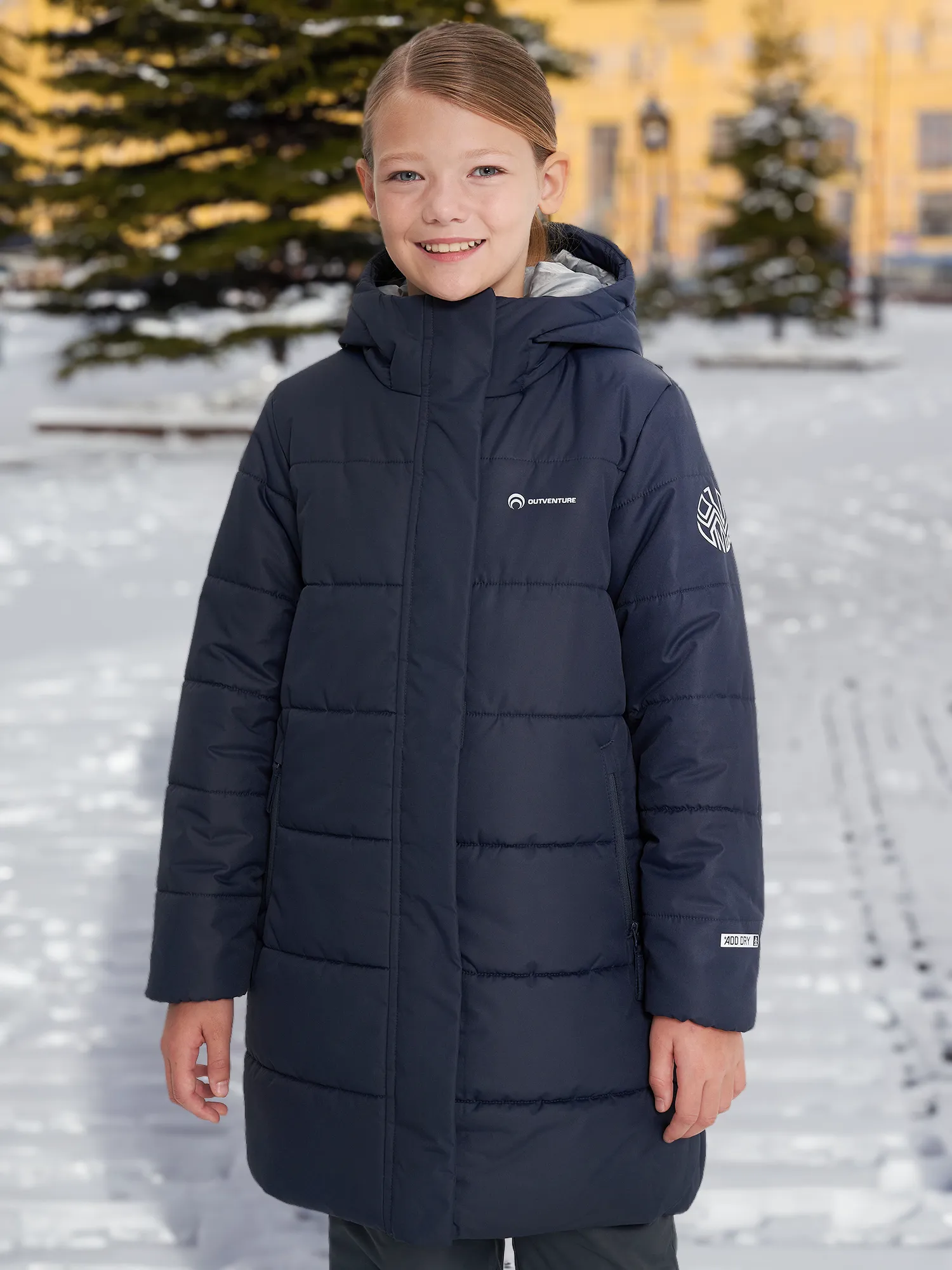 Куртка утепленная для девочек Outventure, фиолетовый, арт. 131840out-v4