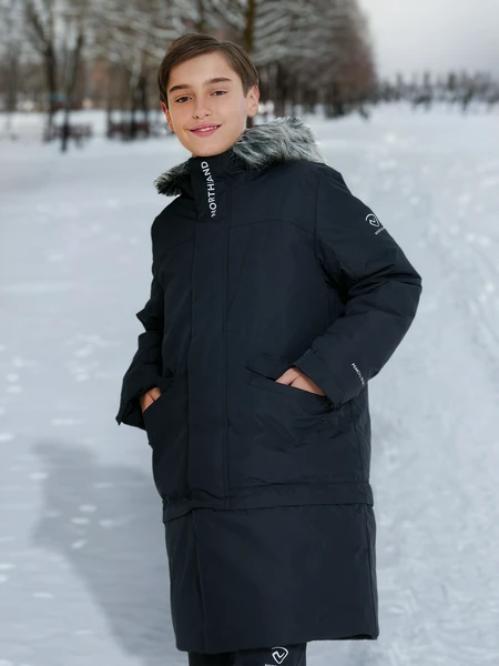 Пальто утепленное для мальчиков Northland, черный, арт. 130834n16-99