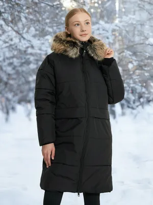 Пальто утепленное для девочек оверсайз Kerry Lola, черный, арт. K23459K2J-042