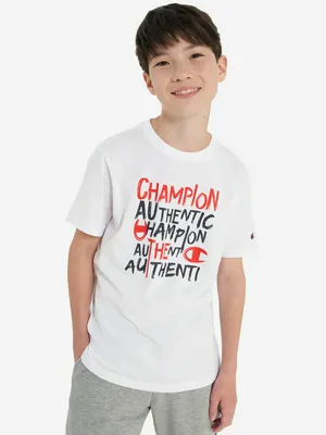 Футболка для мальчиков Champion, белый, арт. 307383C0K-WW001
