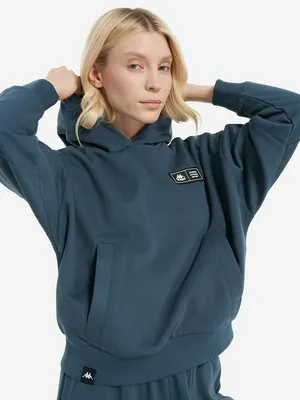 Худи женское оверсайз Kappa, синий, арт. 137680KAP-S4