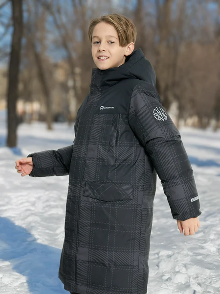 Пальто утепленное для мальчиков Outventure, черный, арт. 130904out-b1