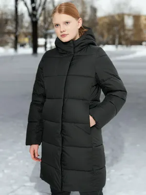 Пальто утепленное для девочек, черный, арт. aoaw24jk2t102o1k-.