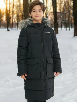 Пальто утепленное для мальчиков Outventure, черный, арт. 131005