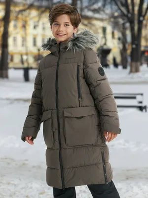 Пальто утепленное для мальчиков Outventure, коричневый, арт. 131005OUT-T4