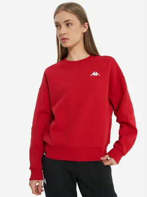 Свитшот женский оверсайз Kappa, красный, арт. 27297