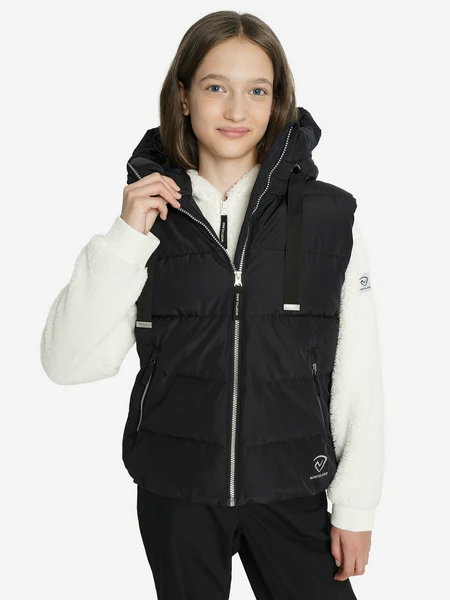 Жилет утепленный для девочек Northland, черный, арт. 27334