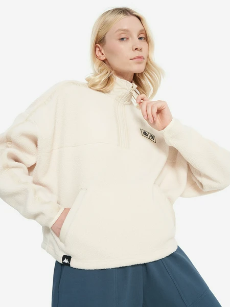 Джемпер флисовый оверсайз, бежевый, арт. 27539