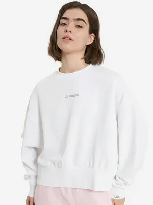 Свитшот женский оверсайз Kappa, белый, арт. 134314KAP-00