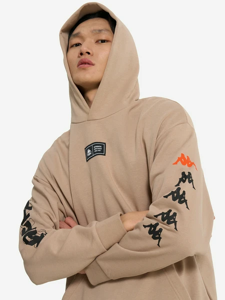 Худи мужское оверсайз Kappa, бежевый, арт. 27573