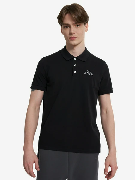 Поло мужское Kappa Polo d’Origini, черный, арт. 27577