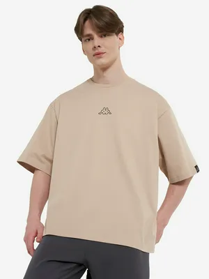 Футболка мужская оверсайз Kappa, бежевый, арт. 137639