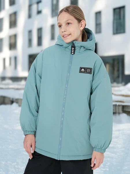 Куртка утепленная для девочек оверсайз Kappa, синий, арт. 27594