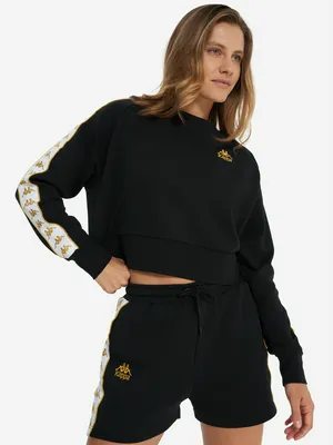 Свитшот женский оверсайз Kappa, черный, арт. 351s2hwkap-o0i