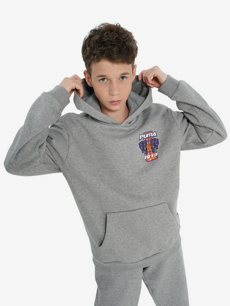 Худи для мальчиков PUMA Basketball Hoopstellations, серый, арт. 27730
