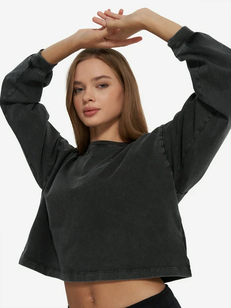 Свитшот женский Champion, черный, арт. 118165c0k-kk001