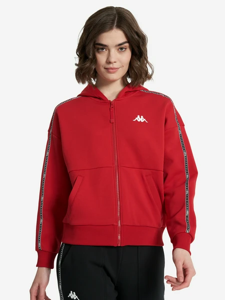 Толстовка женская оверсайз Kappa, красный, арт. 137679kap-r3
