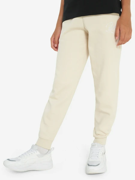 Брюки для девочек PUMA Ess Script, бежевый, арт. 688729p0p-87