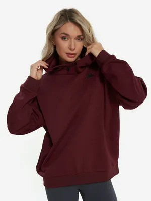 Толстовка женская оверсайз Kappa, красный, арт. 32268RWKAP-288