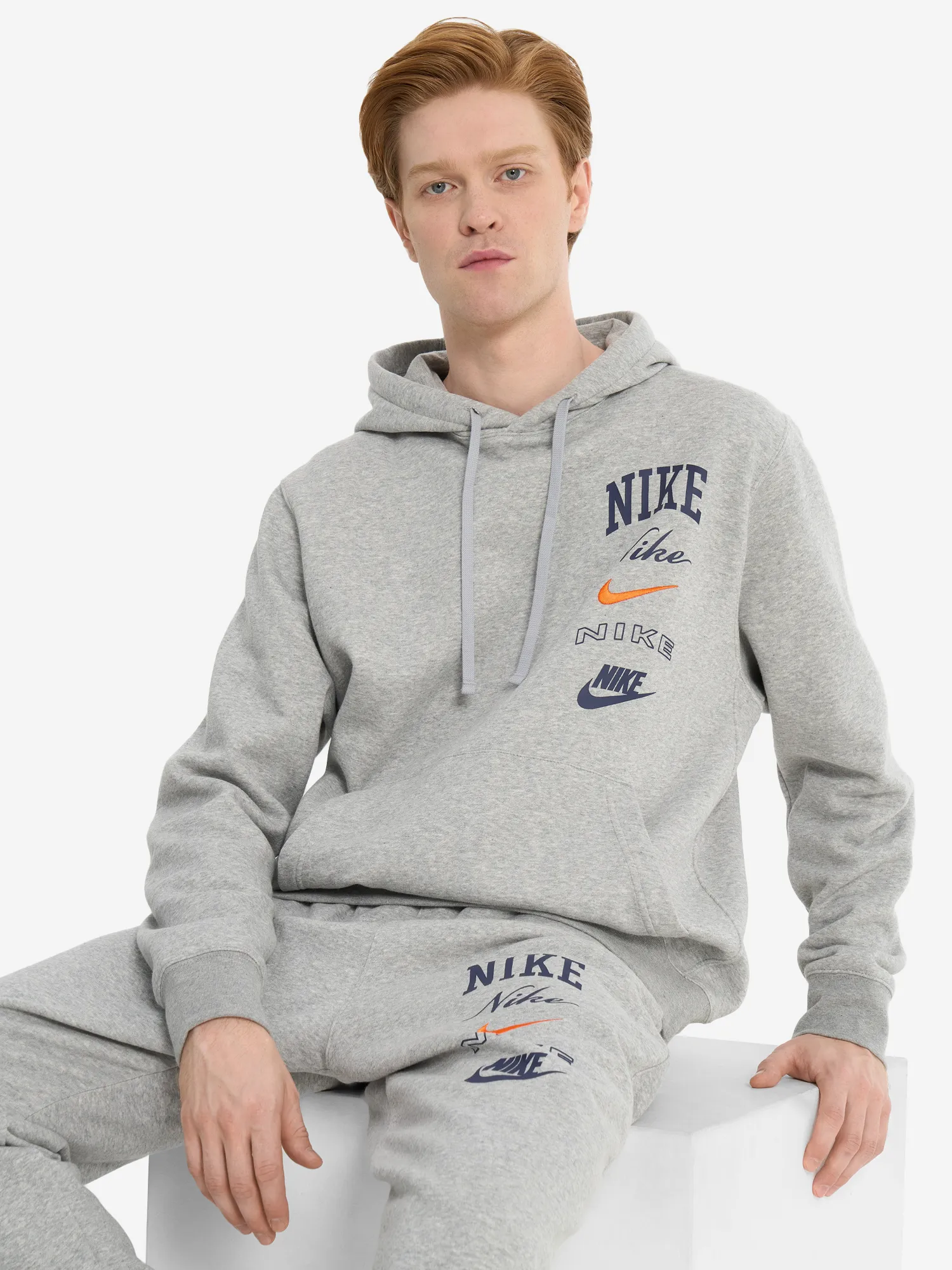 Худи мужское Nike Club, серый, арт. fn2634n06-063
