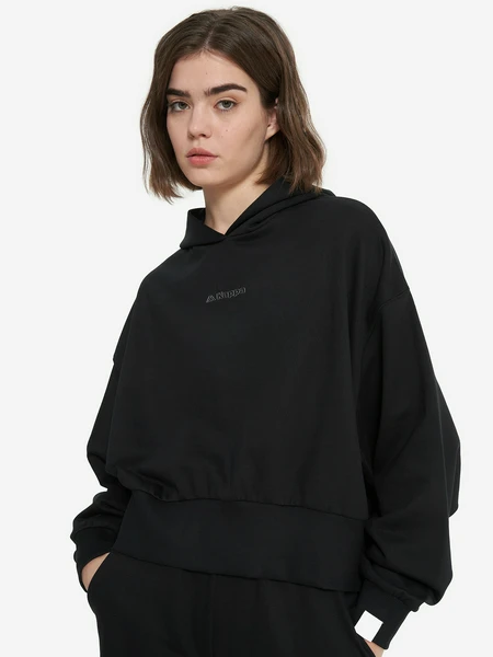 Худи женское оверсайз Kappa, черный, арт. 28028