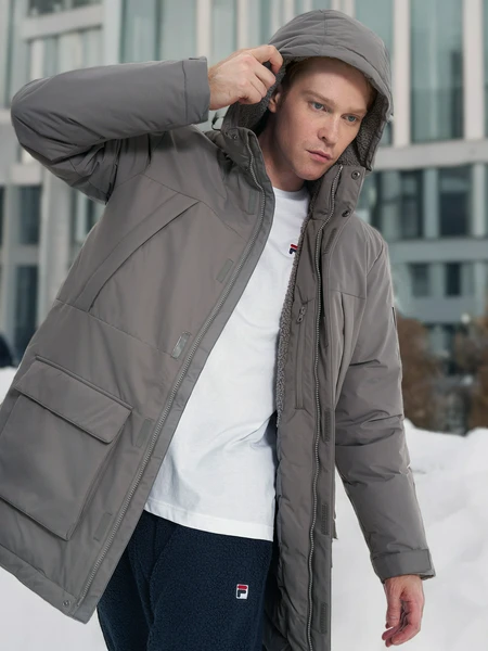 Пуховик мужской FILA, серый, арт. 129548fla-91