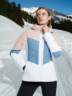 Пуховик женский Glissade, мультицвет, арт. 28036