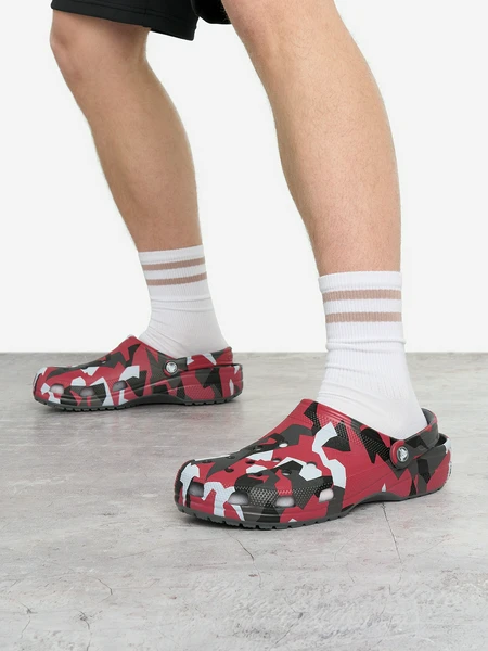 Сабо Crocs Geo Camo, красный, арт. 211009c1g-0ie
