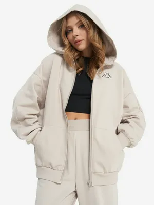 Толстовка женская оверсайз Kappa, бежевый, арт. 137493KAP-T0
