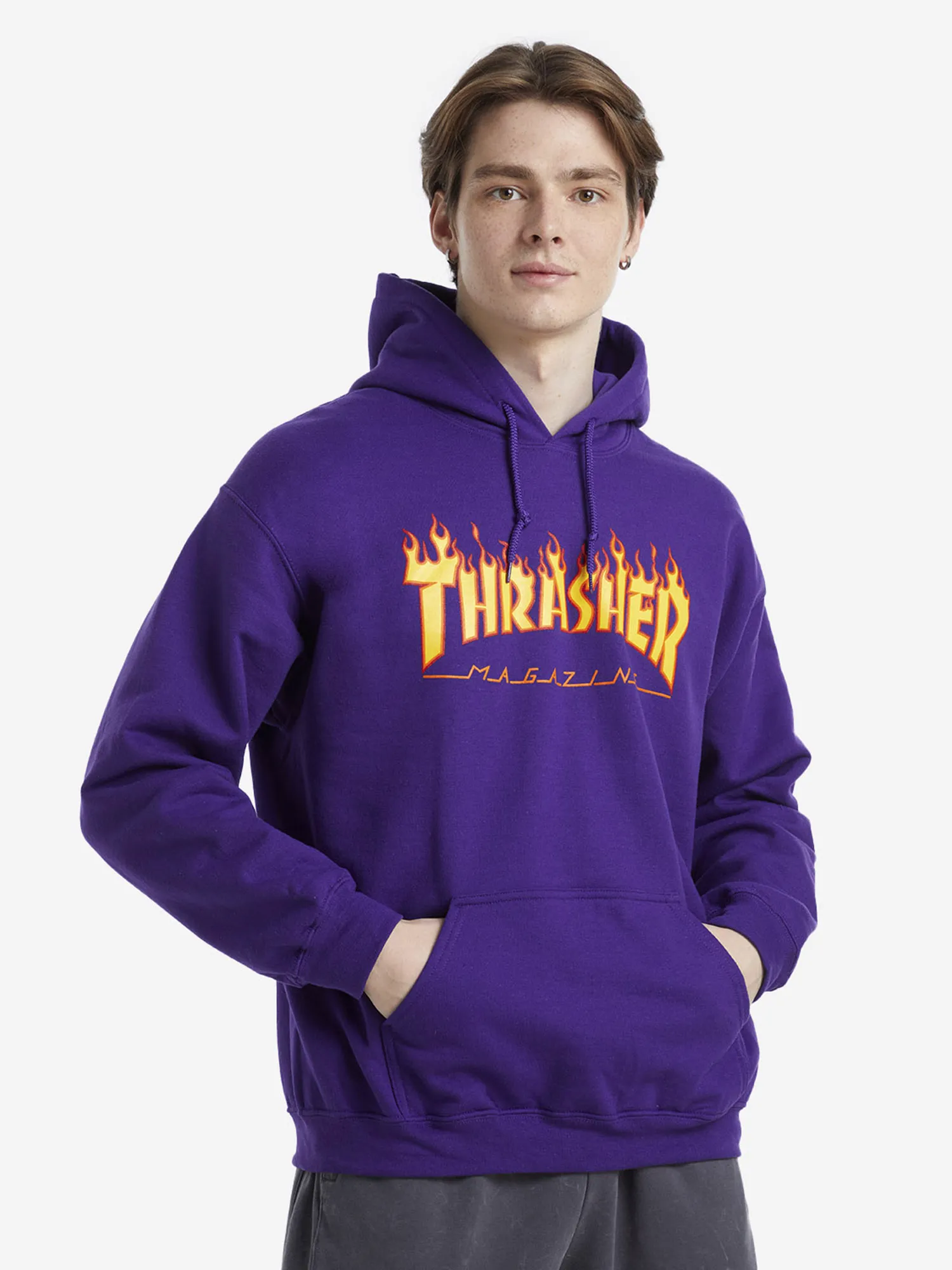 Худи Thrasher Flame Logo, фиолетовый, арт. 312007trr-purple