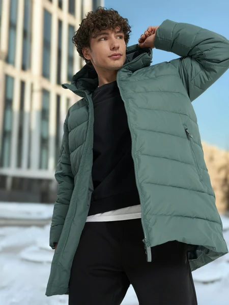 Пуховик мужской Demix, серый, арт. 28177