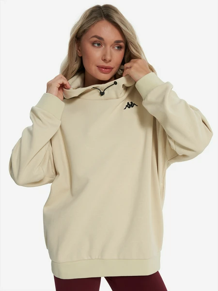 Толстовка женская оверсайз Kappa, белый, арт. 32268rwkap-855