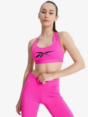 Топ бра спортивный Reebok Lux Vector Racer, розовый, арт. 100076156R00