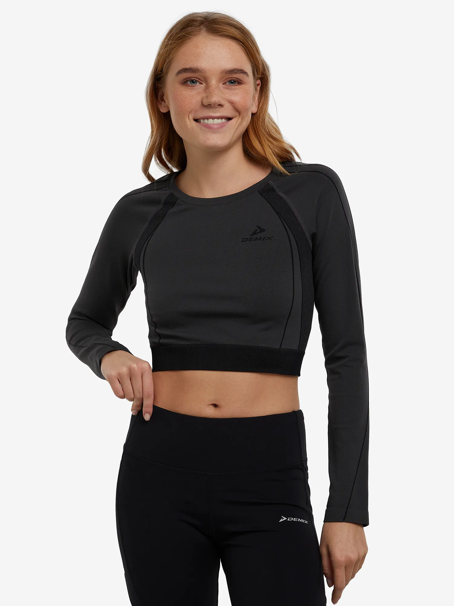 Лонгслив женский Demix, черный, арт. 125759dmx-mb