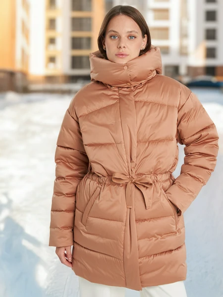 Пуховик женский оверсайз Sensana, бежевый, арт. 28310