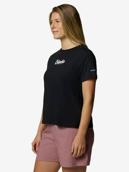 Футболка женская Columbia Rolling Bend Graphic Ss, черный, арт. 2120021clb-010