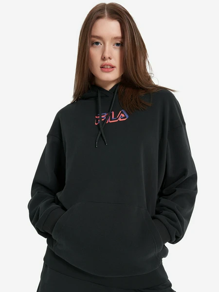Худи женское оверсайз FILA, черный, арт. 133349fla-99
