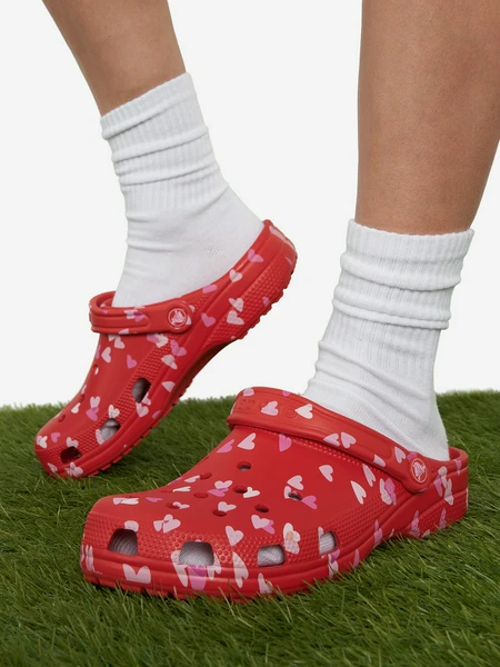 Сабо женские Crocs Classic Vday, красный, арт. 209682c1g-6zr