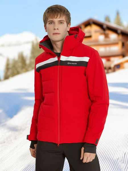 Пуховик мужской Glissade, красный, арт. 28544