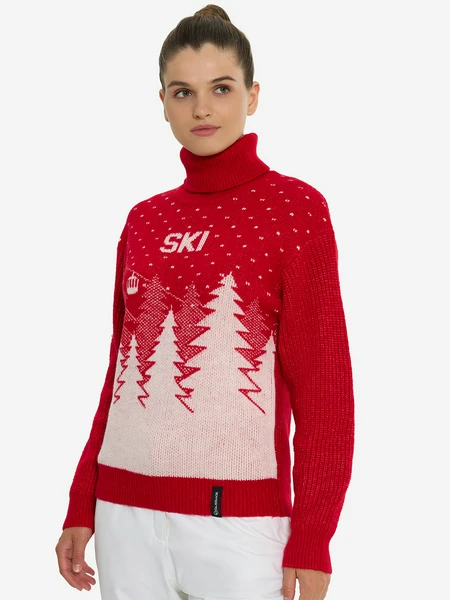 Свитер женский Glissade, красный, арт. 131844gsd-hw