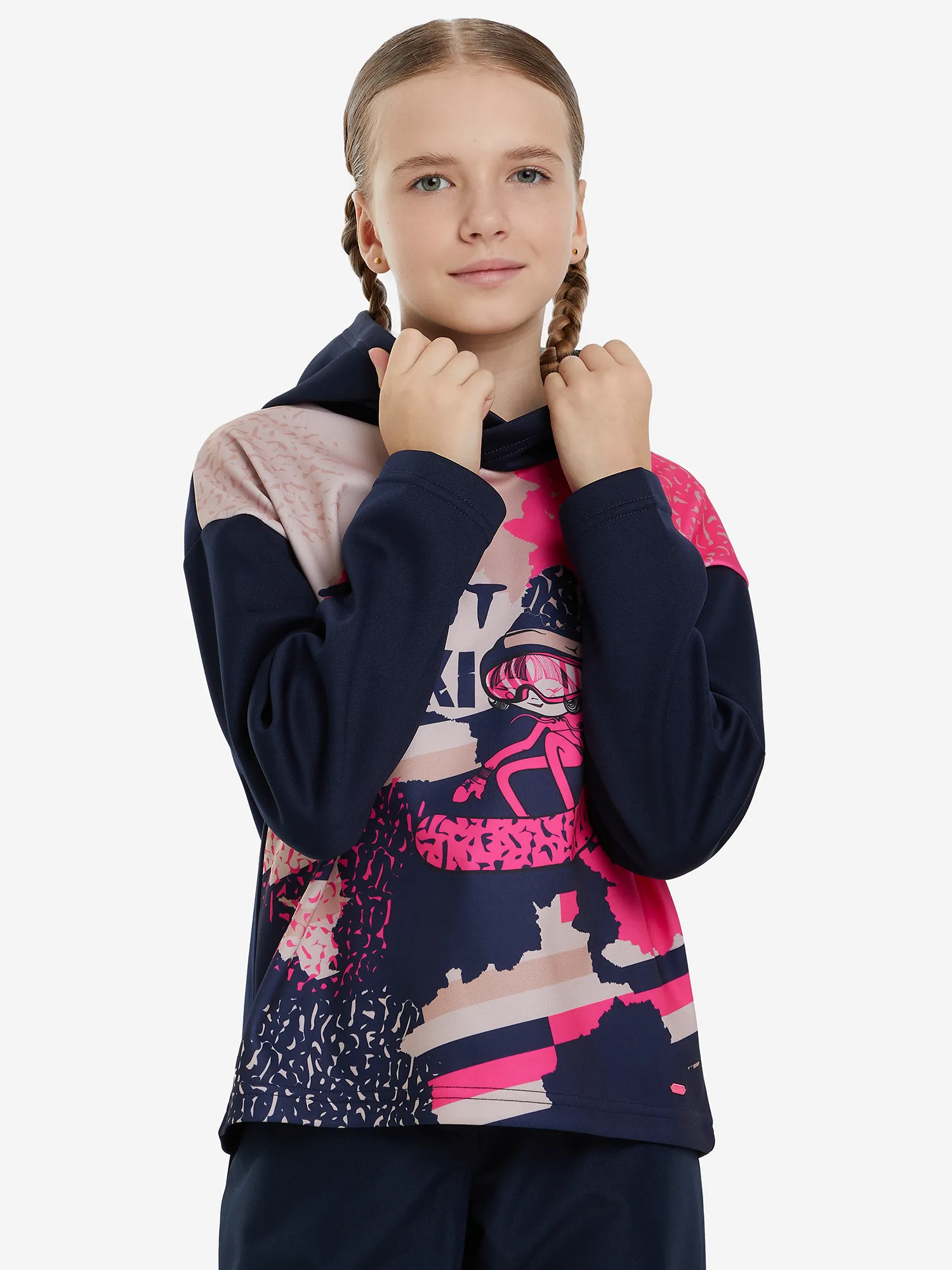 Худи для девочек Termit, синий, арт. 124597trt-z4