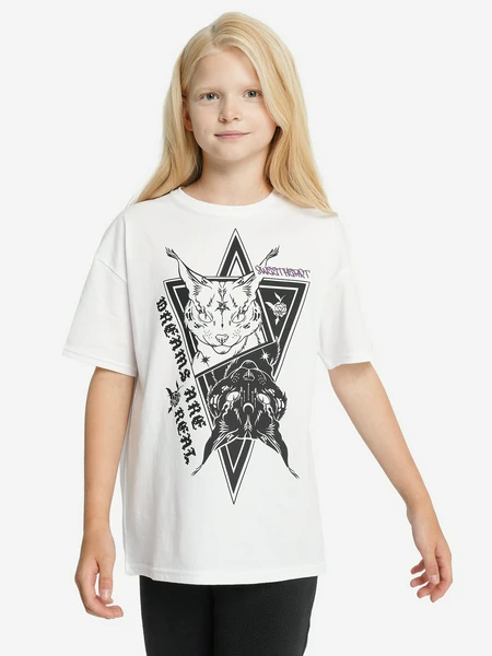 Футболка для девочек Demix, белый, арт. 28638